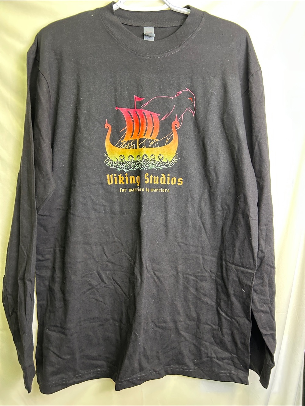 Viking Studios Black Long-Sleeve Graphic Tee